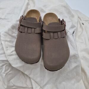 NEW Birkenstock Kay Birkibuc clogs mocha slip-on clog sandals size 32 US 1-1.5